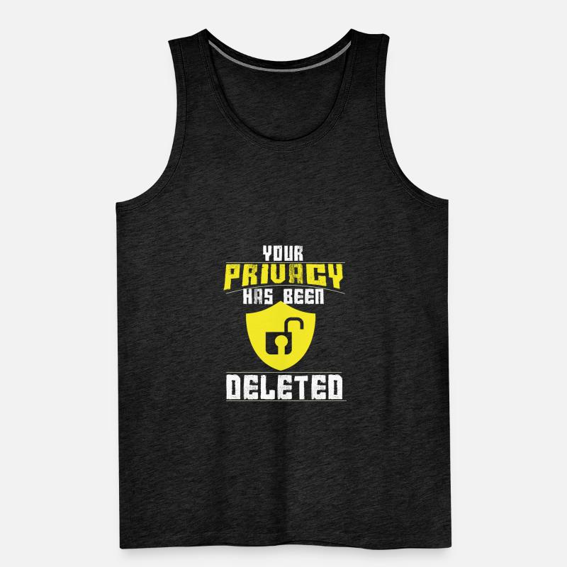 Lustiges Anti-Privacy-Hacker- oder Computer-Geek-Geschenk Männer Premium Bio Tank Top