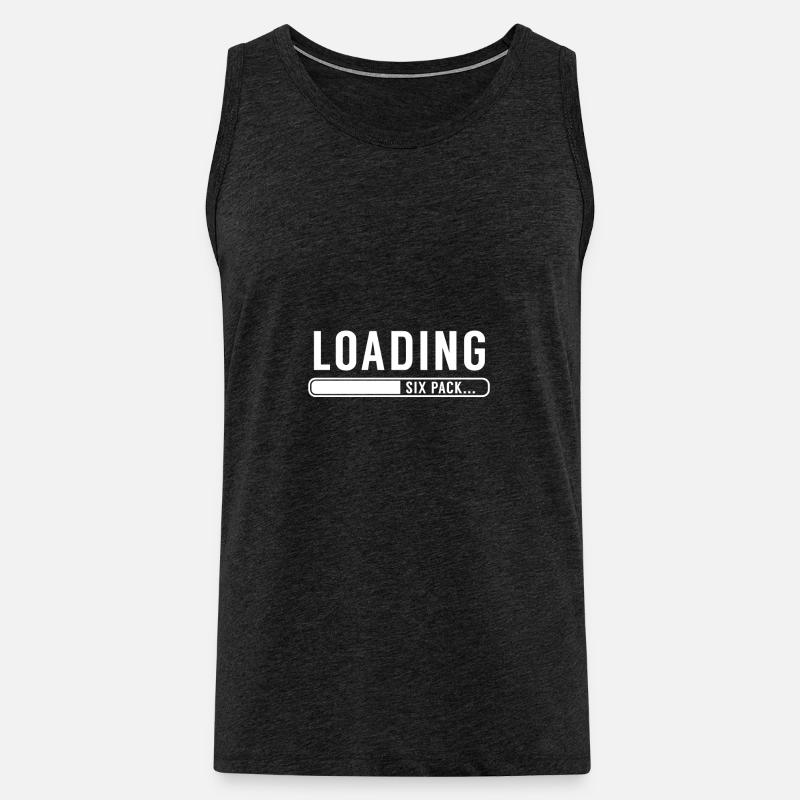 LOADING SIX PACK - Männer Premium Bio Tank Top - Anthrazit