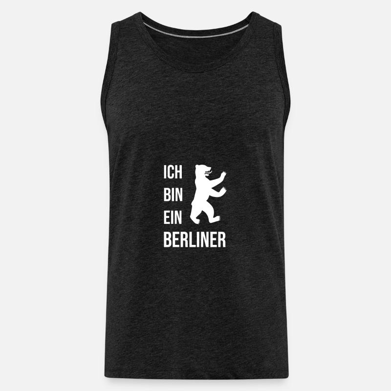 Ich bin ein Berliner Geschenk - Männer Premium Bio Tank Top - Anthrazit