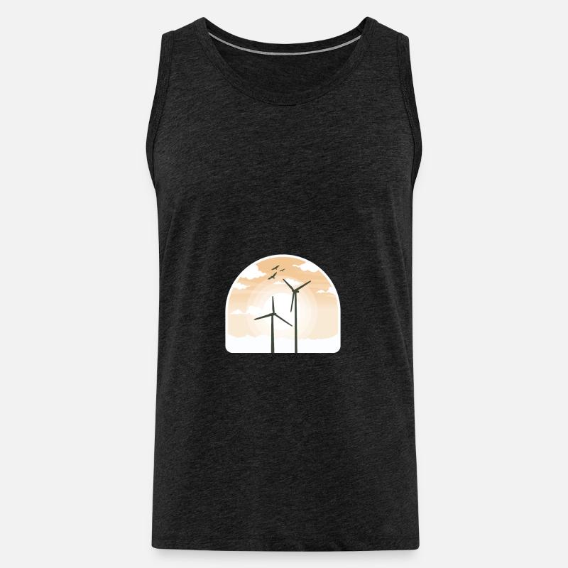 Graphique de puissance éolienne éolienne éolienne - Débardeur bio Premium Homme - charbon