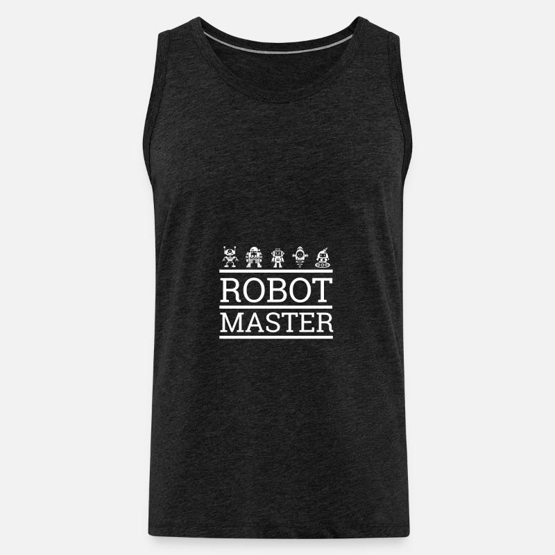 "Robot Master" | Computer, Science, Programmer - Männer Premium Bio Tank Top - Anthrazit