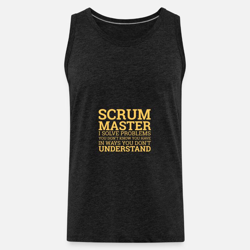 "Scrum Master" | Programmierer - Männer Premium Bio Tank Top - Anthrazit