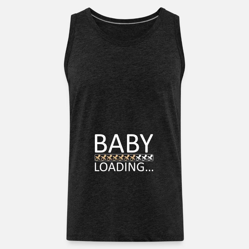 Baby loading please wait Geschenkidee - Männer Premium Bio Tank Top - Anthrazit