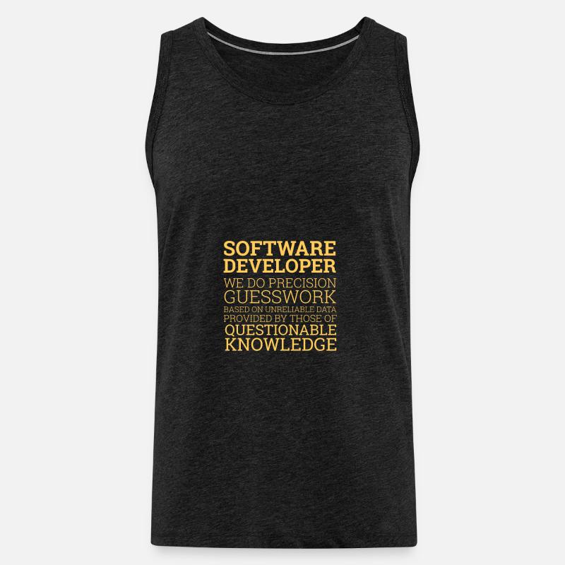 "Software Developer" | Programmer - Men's Premium Organic Tank Top - charcoal grey