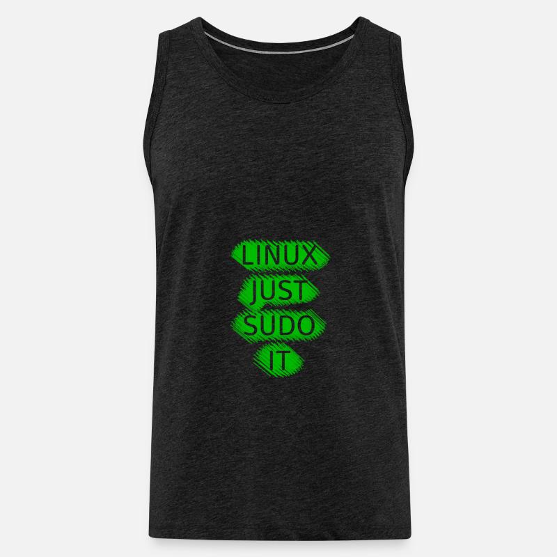 Linux Ubuntu SUDO - Männer Premium Bio Tank Top - Anthrazit