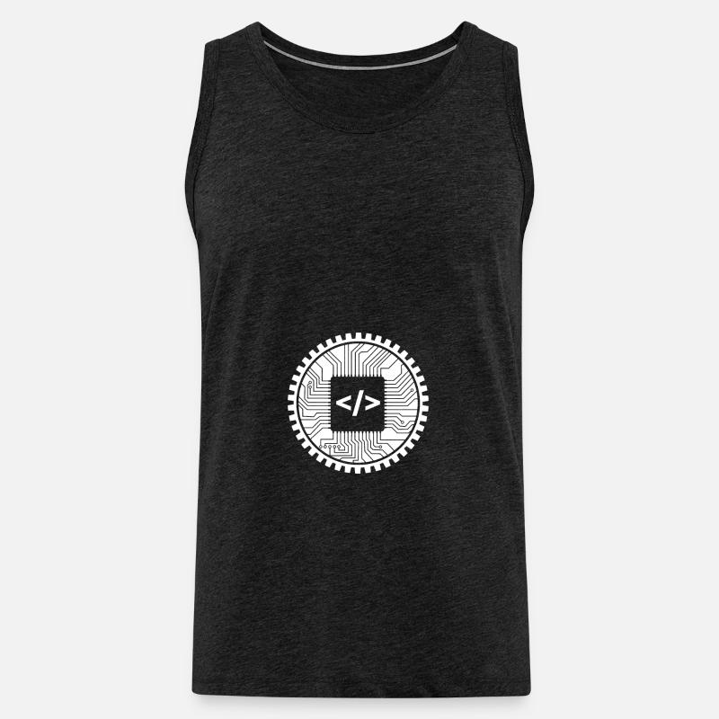 Computer programmer computer scientist - Men's Premium Organic Tank Top - charcoal grey