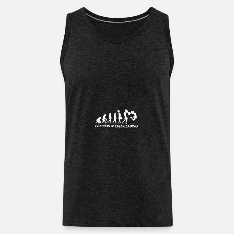 Evolution der Cheerleader, perfektes Geschenk - Männer Premium Bio Tank Top - Anthrazit