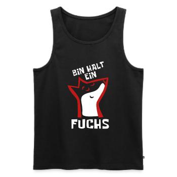 Bin halt ein Fuchs - schlau und clever - Männer Premium Bio Tank Top - Anthrazit - Vorne - Alexander (188cm)