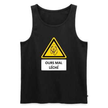 Ours mal léché - Débardeur bio Premium Homme - charbon - Devant - Alexander (188cm)