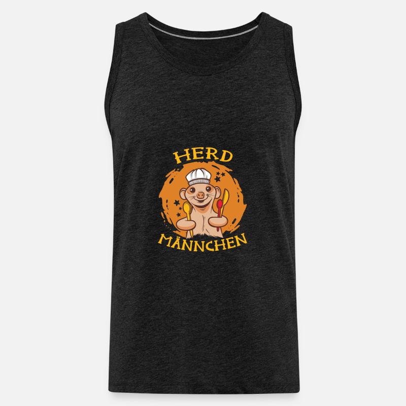 Herd Männchen das Erdmännchen - Männer Premium Bio Tank Top - Anthrazit
