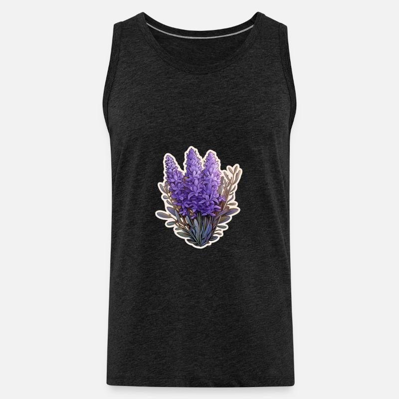 Lavendel - Männer Premium Bio Tank Top - Anthrazit