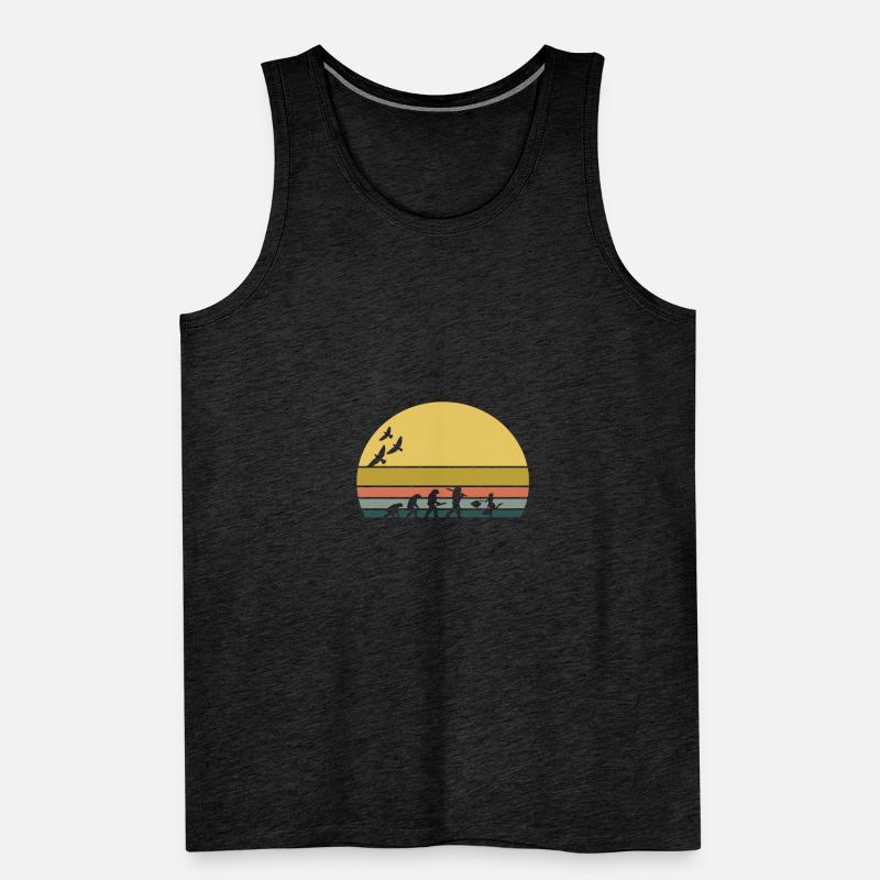 retro vintage sunset évolution shoping Débardeur bio Premium Homme