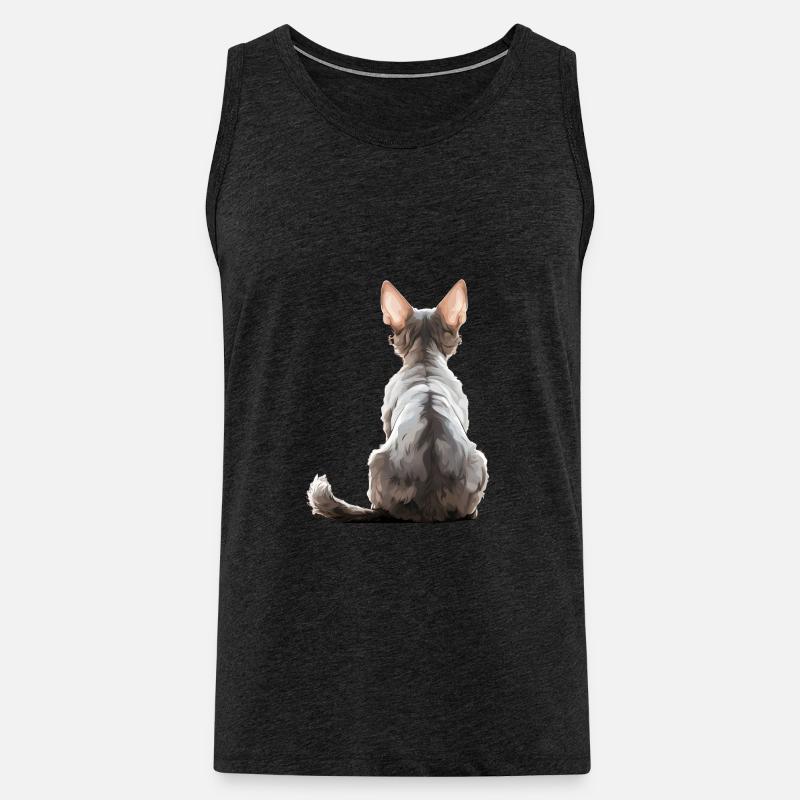 Devon Rex Katze - Männer Premium Bio Tank Top - Anthrazit