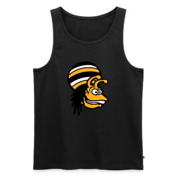 Schnecke Reggae Musik Rasta Haare Mütze Jamaika - Männer Premium Bio Tank Top - Anthrazit - Vorne - Alexander (188cm)
