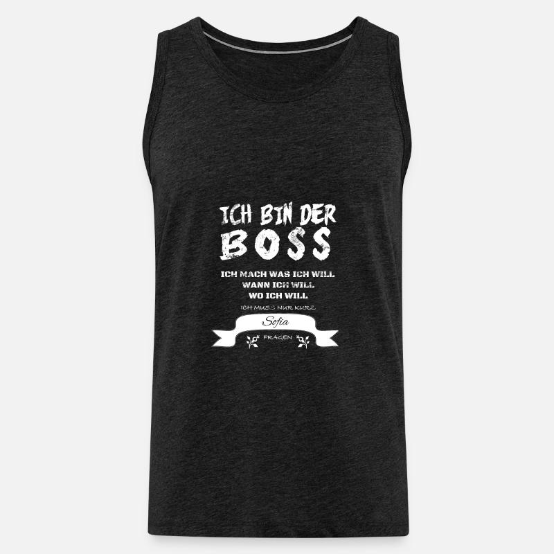 Spruch Sofia - Männer Premium Bio Tank Top - Anthrazit