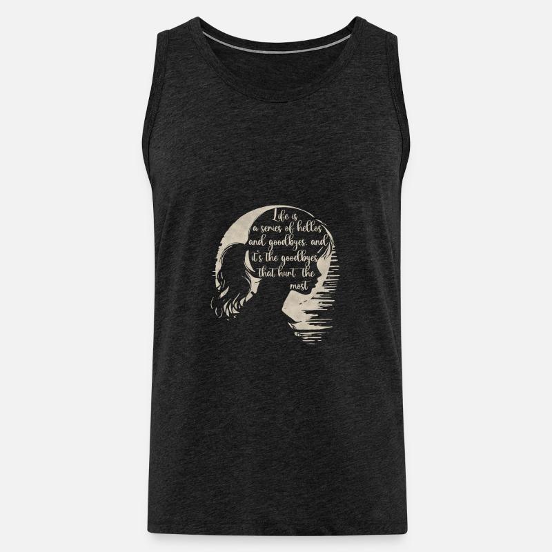 Trauriger Satz - Männer Premium Bio Tank Top - Anthrazit