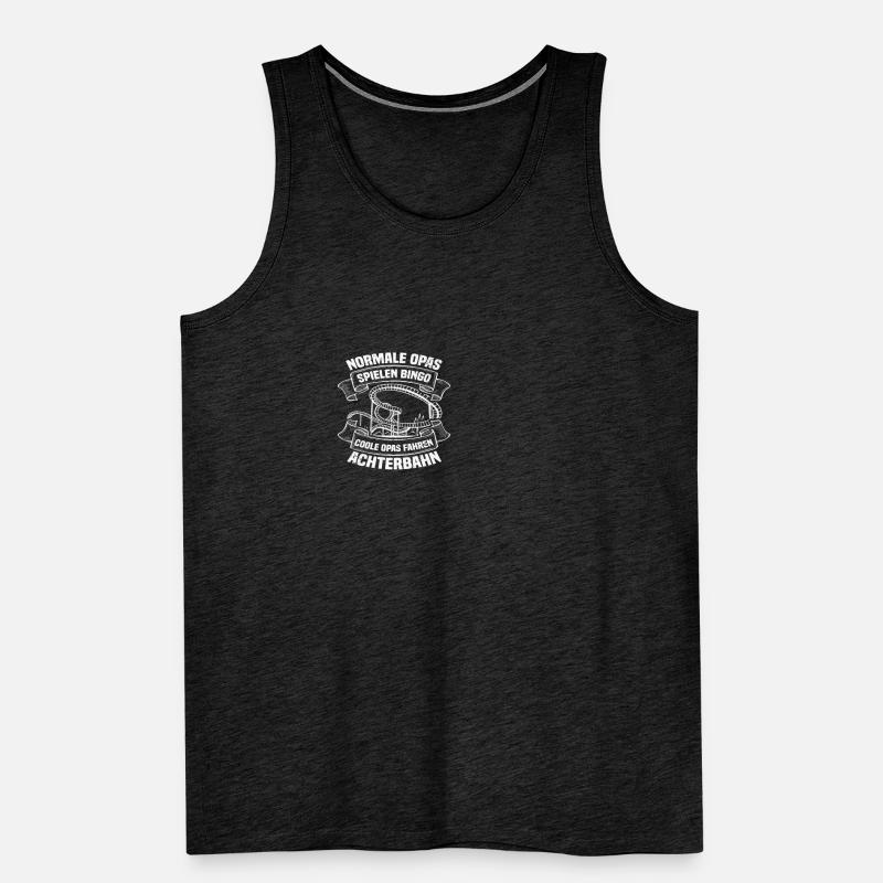 Opa Freizeitpark Rollercoaster Achterbahn Freak Männer Premium Bio Tank Top