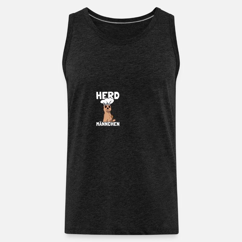 Herdmännchen Erdmännchen Koch Backen Bäcker - Männer Premium Bio Tank Top - Anthrazit