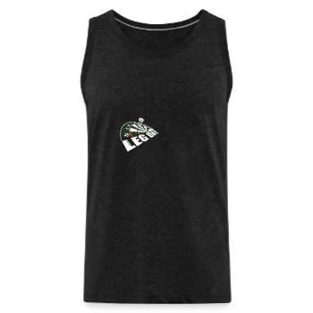 Leg day Darts Darts Darts Team - Men's Premium Organic Tank Top - charcoal grey - Front - Alexander (188cm)
