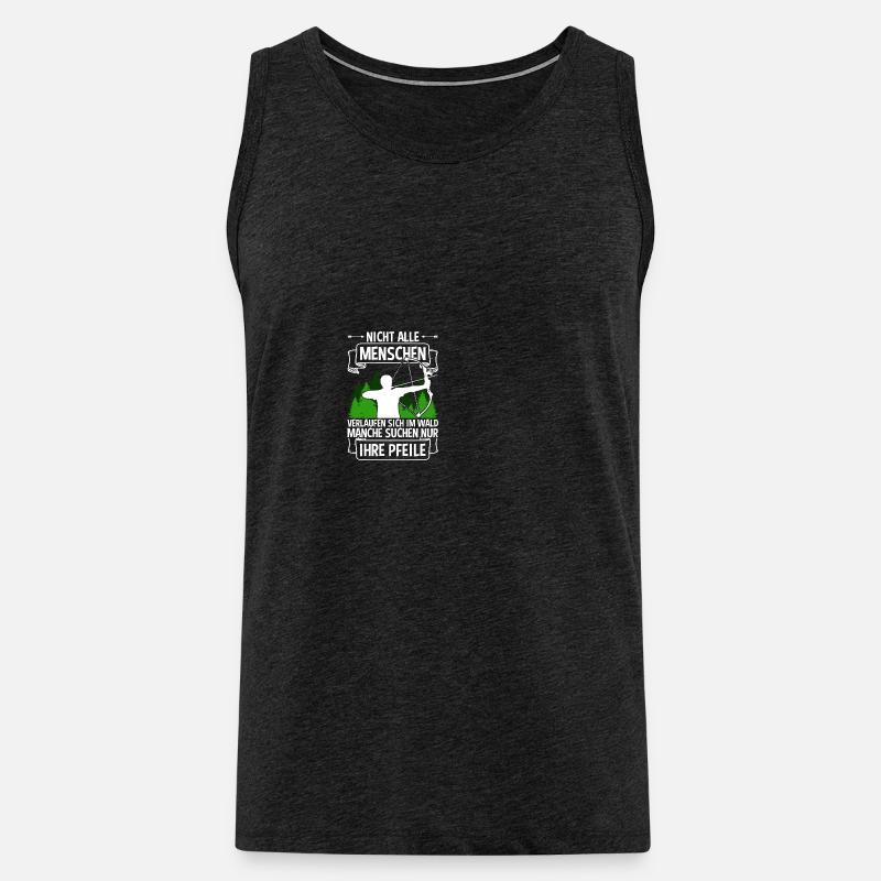 Pfeile Bogen Bogenschießen Bogenschütze - Männer Premium Bio Tank Top - Anthrazit