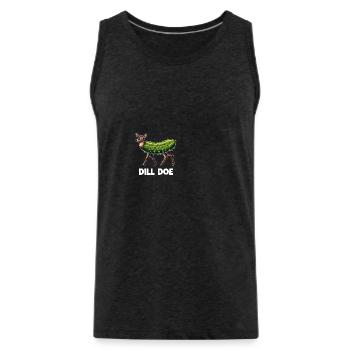 Dill Doe Lustige Gurke Pickle Gurkenliebhaber - Männer Premium Bio Tank Top - Anthrazit - Vorne - Alexander (188cm)