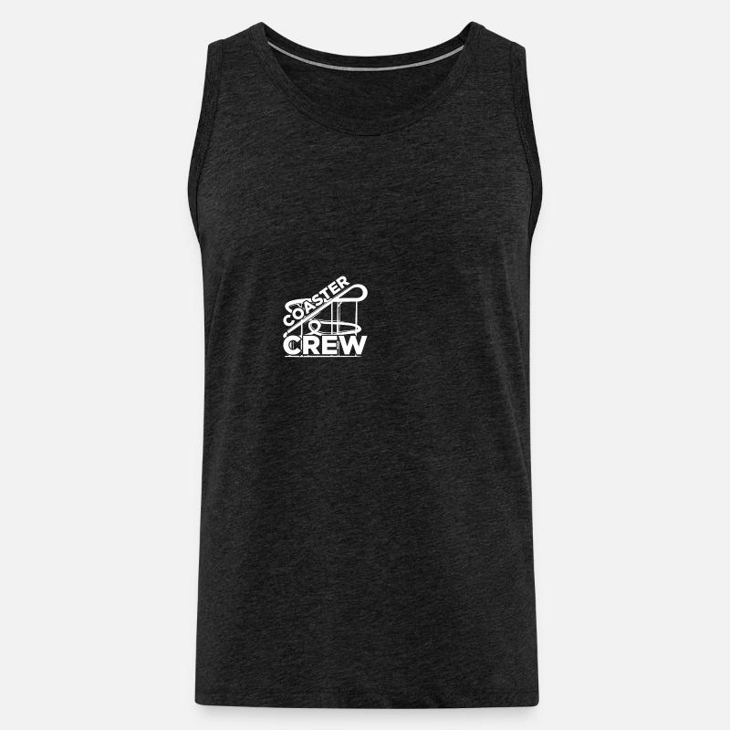 Freizeitpark Rollercoaster Achterbahn Freak - Männer Premium Bio Tank Top - Anthrazit