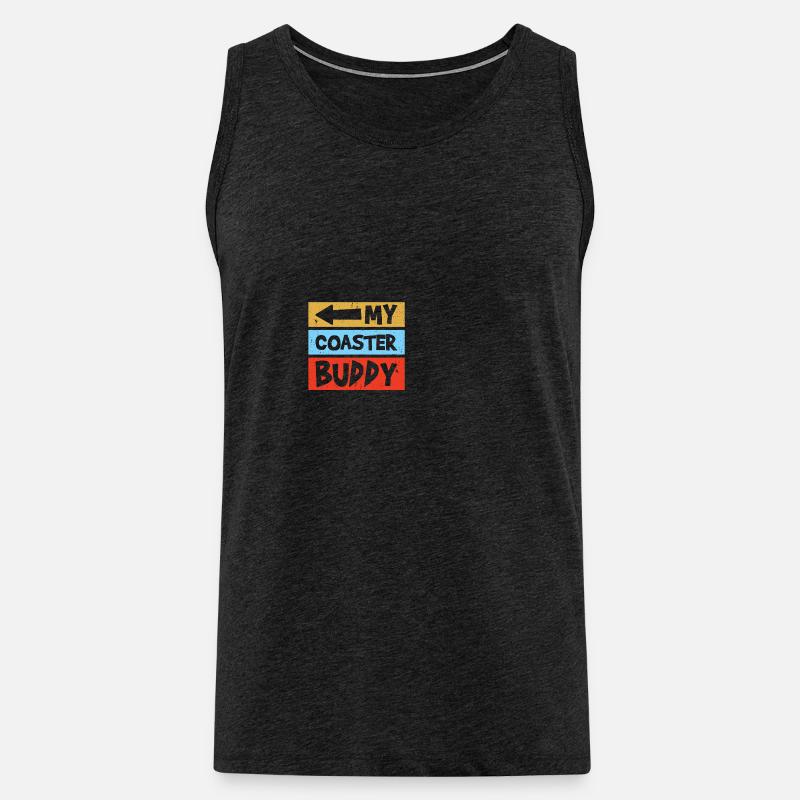 Coaster Buddy Freizeitpark Achterbahn - Männer Premium Bio Tank Top - Anthrazit