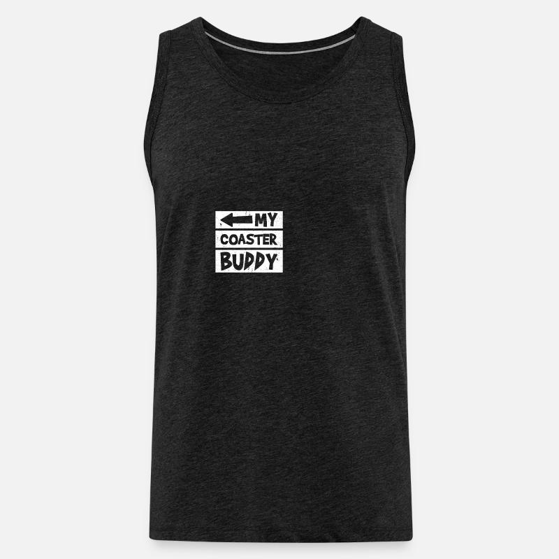 Coaster Buddy Freizeitpark Achterbahn - Männer Premium Bio Tank Top - Anthrazit