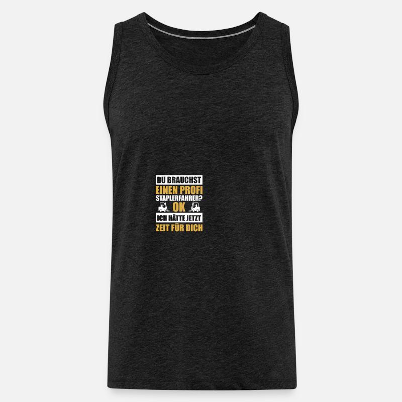 Profi Staplerfahrer Gabelstaplerfahrer - Männer Premium Bio Tank Top - Anthrazit