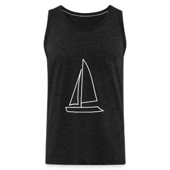 Segelboot - Männer Premium Bio Tank Top - Anthrazit - Vorne - AI Model Male 185 dark (185cm)