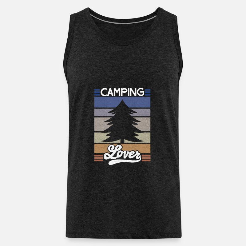 Camper Spruch Camping Lover - Männer Premium Bio Tank Top - Anthrazit