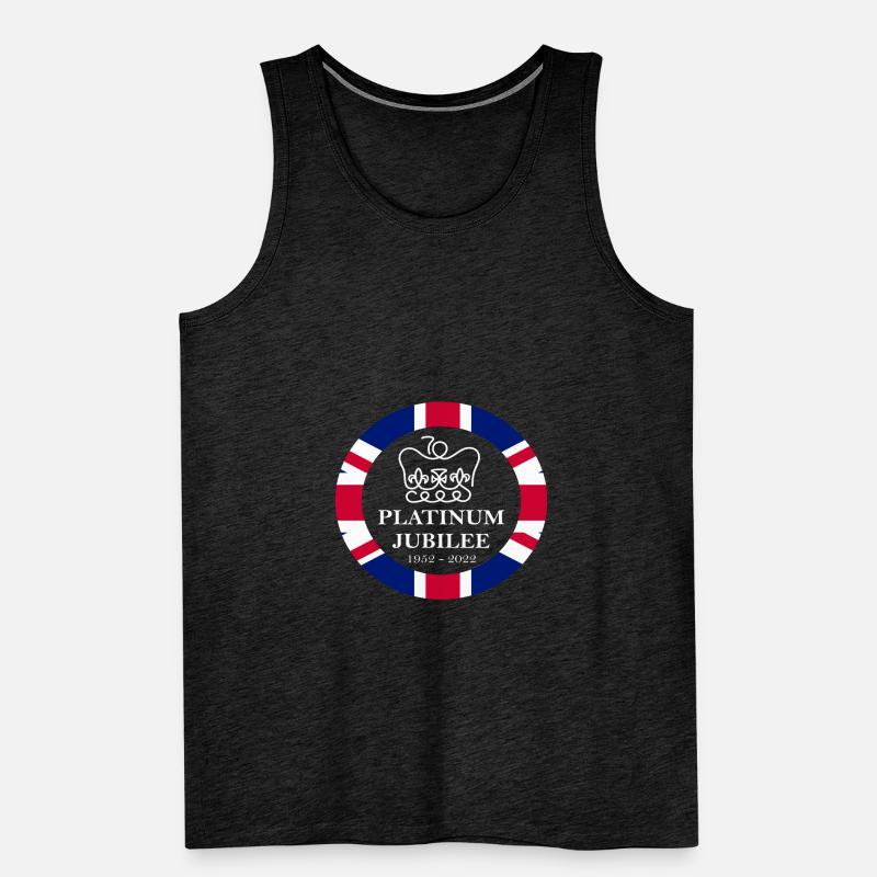 Platinum Jubilee - 2022 - British Queen Monarchy Men's Premium Organic Tank Top