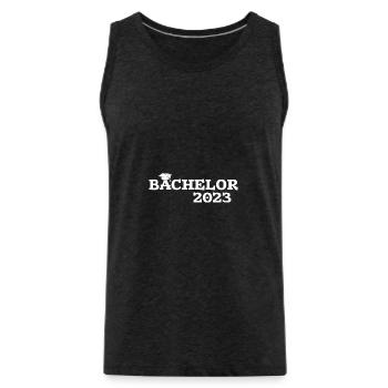 Bachelor 2023 Bachelorprüfung Uni Abschluss - Männer Premium Bio Tank Top - Anthrazit - Vorne - AI Model Male 185 dark (185cm)