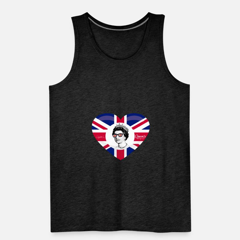 British Queen Monarchy Platinum Jubilee 70th yr Men's Premium Organic Tank Top