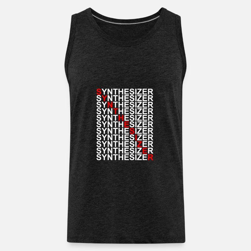 Synthesizer LoGo - Männer Premium Bio Tank Top - Anthrazit