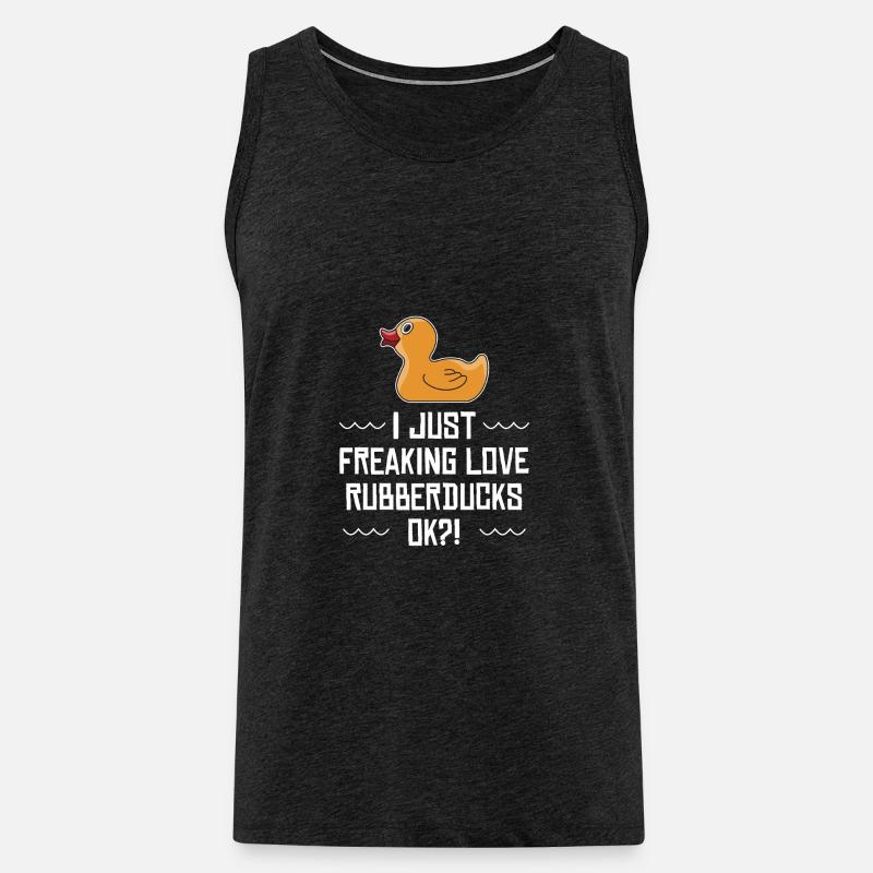 Ich liebe gerade Rubberducks Geschenk - Männer Premium Bio Tank Top - Anthrazit
