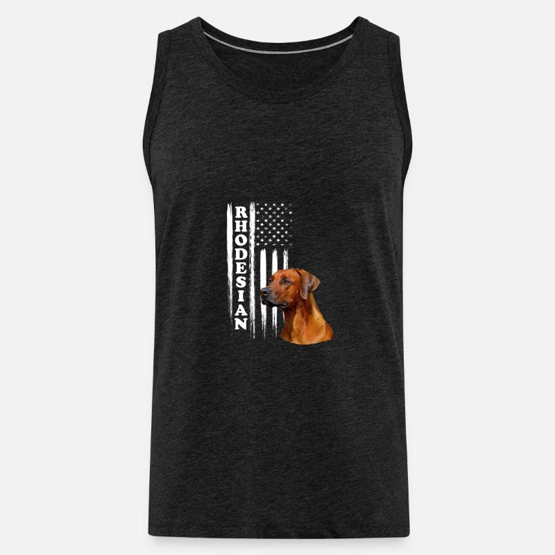 Rhodesian Ridgeback - Männer Premium Bio Tank Top - Anthrazit