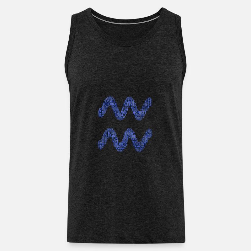 Wassermann Zeichen Eigenschaften - Männer Premium Bio Tank Top - Anthrazit