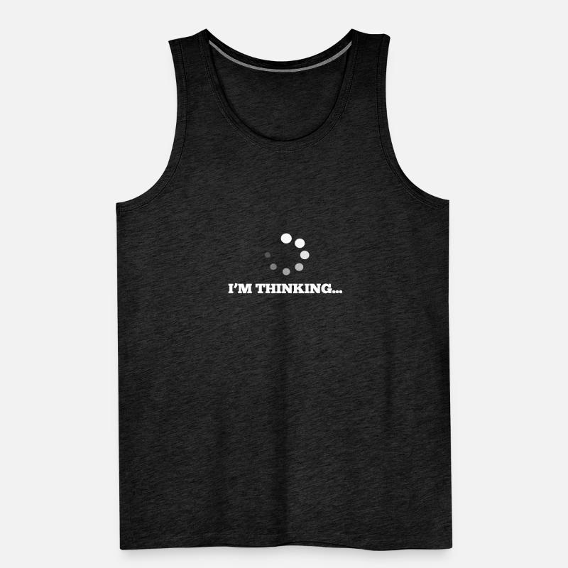 Nerd Denker Denken Computer PC Informatik Geschenk Männer Premium Bio Tank Top