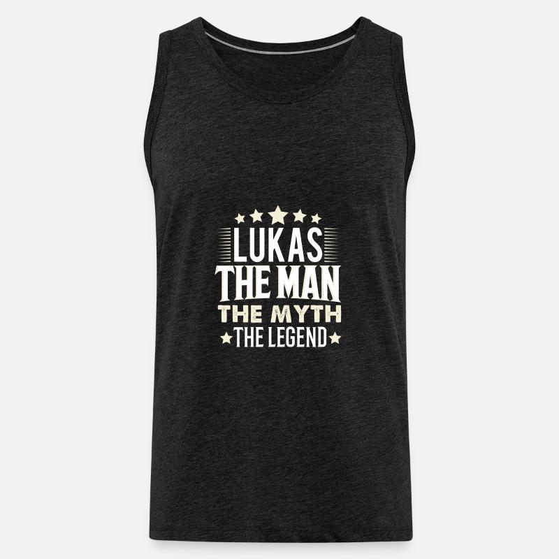 Lukas - Männer Premium Bio Tank Top - Anthrazit