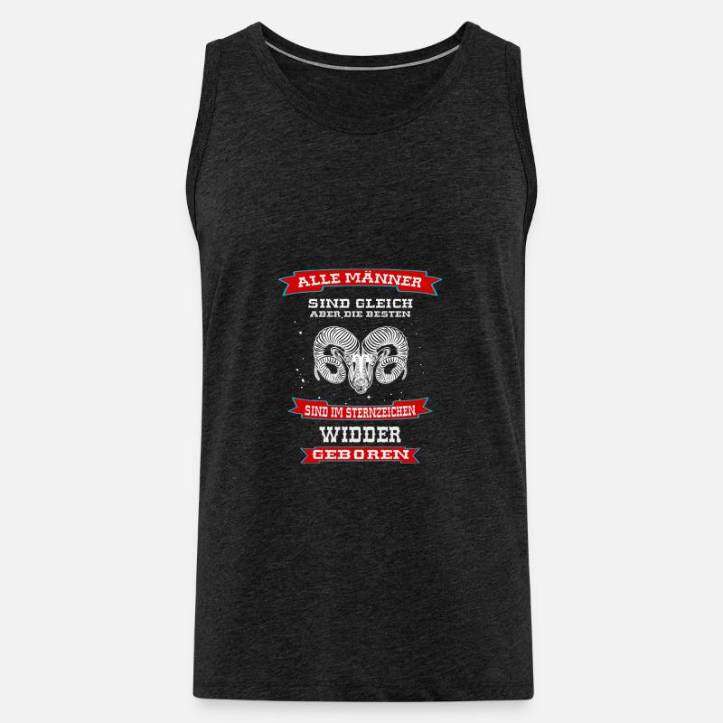 Sternzeichen Widder Design - Männer Premium Bio Tank Top - Anthrazit