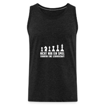 Schach Leidenschaft Schachspieler Geschenk - Männer Premium Bio Tank Top - Anthrazit - Vorne - AI Model Male 185 dark (185cm)