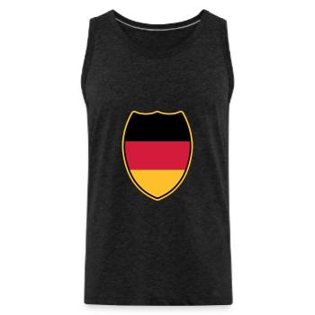 Wappen_von_Deutschland-3c - Männer Premium Bio Tank Top - Anthrazit - Vorne - Alexander (188cm)
