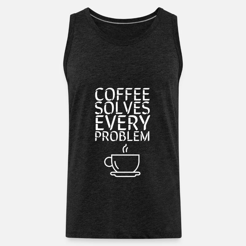 Coffee solves EVERY Problem - Männer Premium Bio Tank Top - Anthrazit