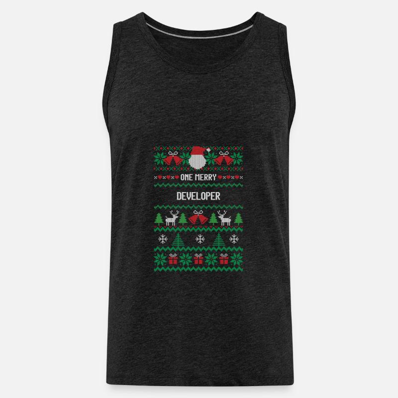 One Merry Developer - Men's Premium Organic Tank Top - charcoal grey