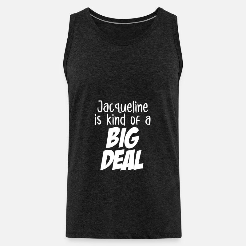 Jacqueline ist eine große Sache - Männer Premium Bio Tank Top - Anthrazit