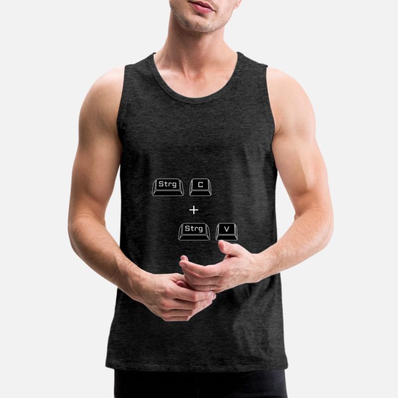 Ctrl c Ctrl v Keyboard Computer Copy Gift Men's Premium Organic Tank Top