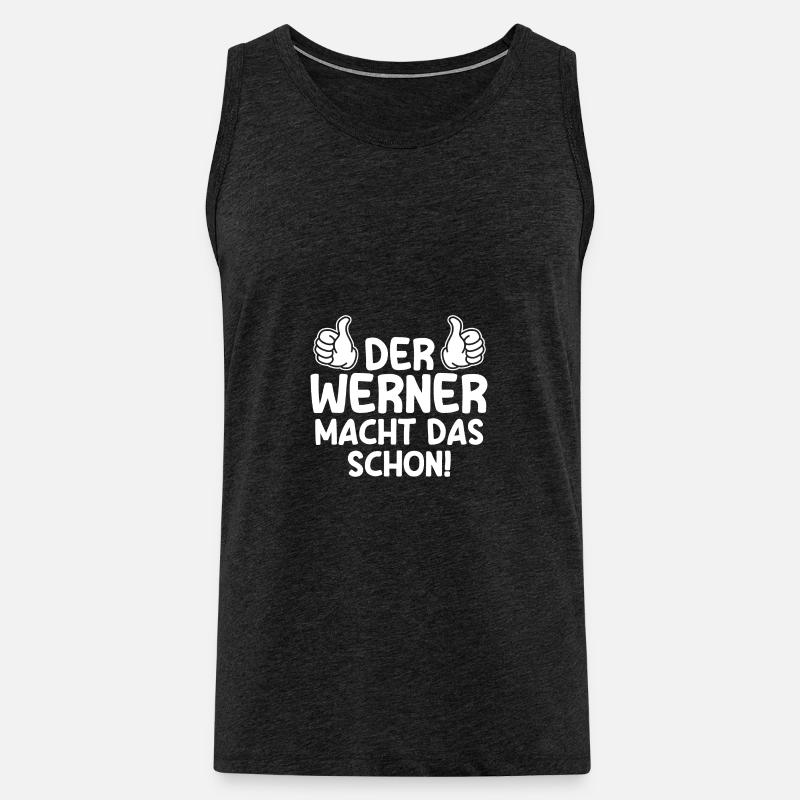 Werner - Männer Premium Bio Tank Top - Anthrazit