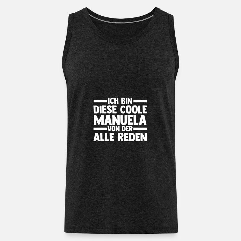 Manuela - Männer Premium Bio Tank Top - Anthrazit