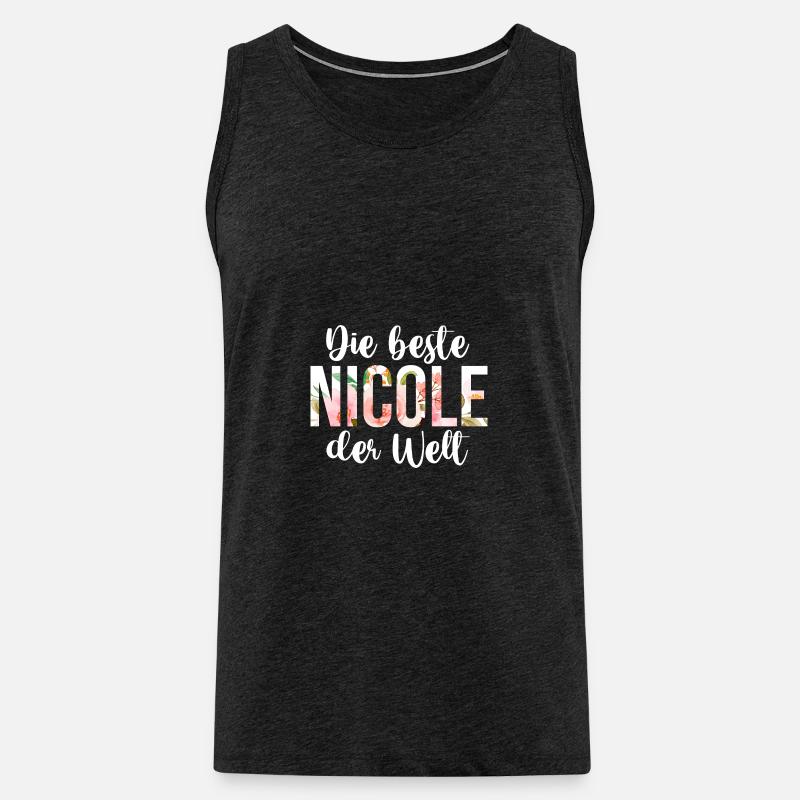 Nicole - Männer Premium Bio Tank Top - Anthrazit